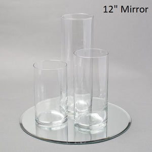 Eastland Round Mirror and Cylinder Vase Centerpiece Set of 48