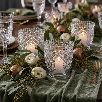 Richland Royal Textured Glass Votive Holder Grande Clear Set of 6 - thumbnail number 6