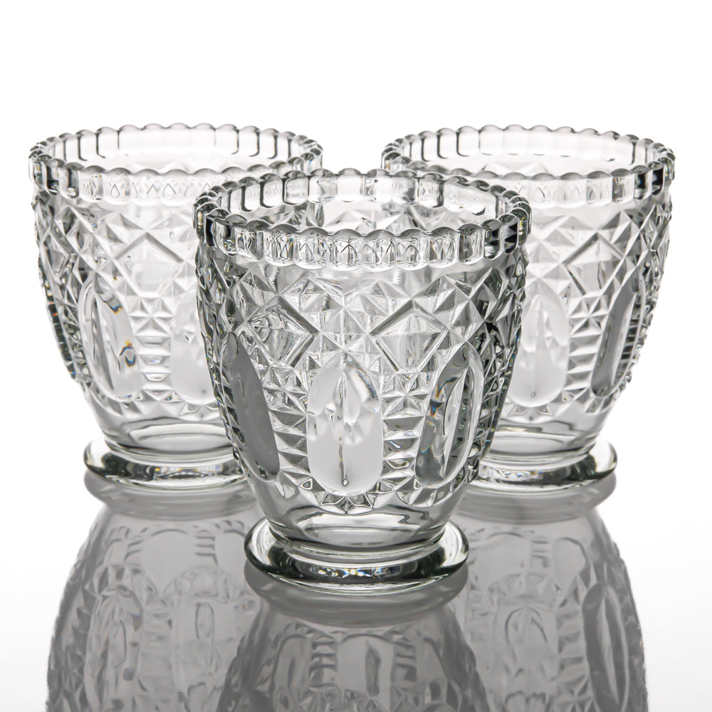 Richland Royal Textured Glass Votive Holder Grande Clear Set of 6