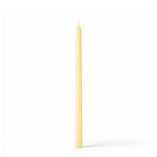 Ivory taper candle isolated on white background - thumbnail number 1