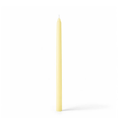 Ivory taper candle isolated on white background - thumbnail number 1