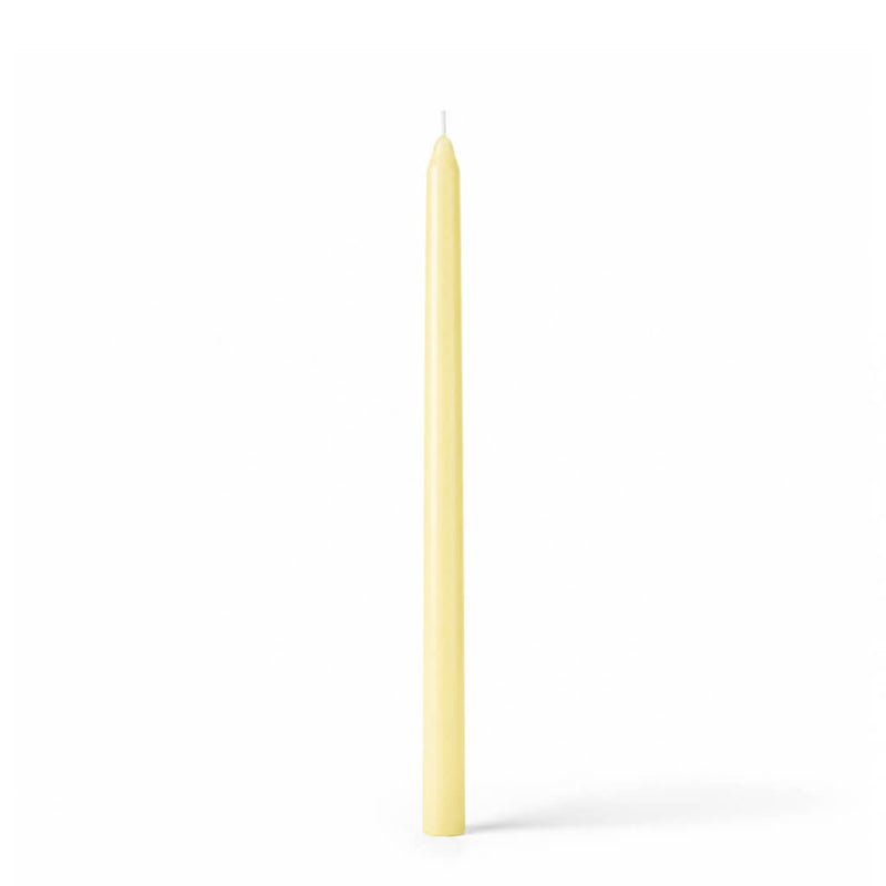 Ivory taper candle isolated on white background - thumbnail number 1