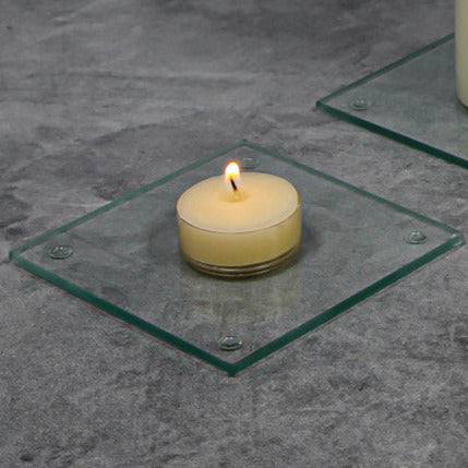 Richland Clear Cup Tealight Candles Ivory Vanilla Scented Set of 50