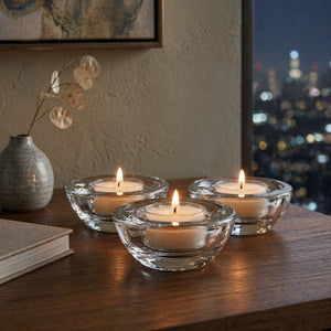Eastland Chunky Tealight Candle Holder Clear Set of 12