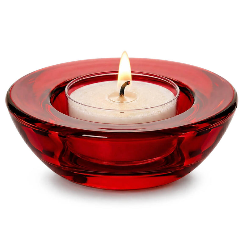 Eastland Chunky Tealight Candle Holder Red Set of 12 - thumbnail number 3