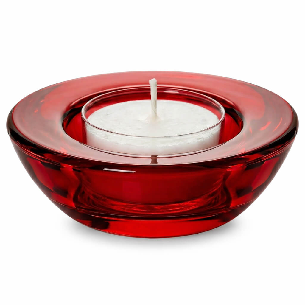 Eastland Chunky Tealight Candle Holder Red Set of 12