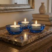 Eastland Chunky Tealight Candle Holder Blue Set of 12 - thumbnail number 8