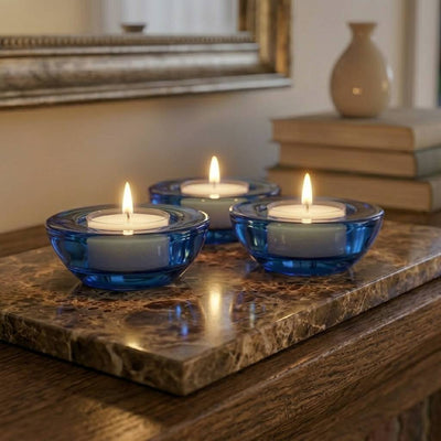 Eastland Chunky Tealight Candle Holder Blue Set of 12 - thumbnail number 8