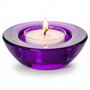 Eastland Chunky Tealight Candle Holder Purple Set of 12 - thumbnail number 3