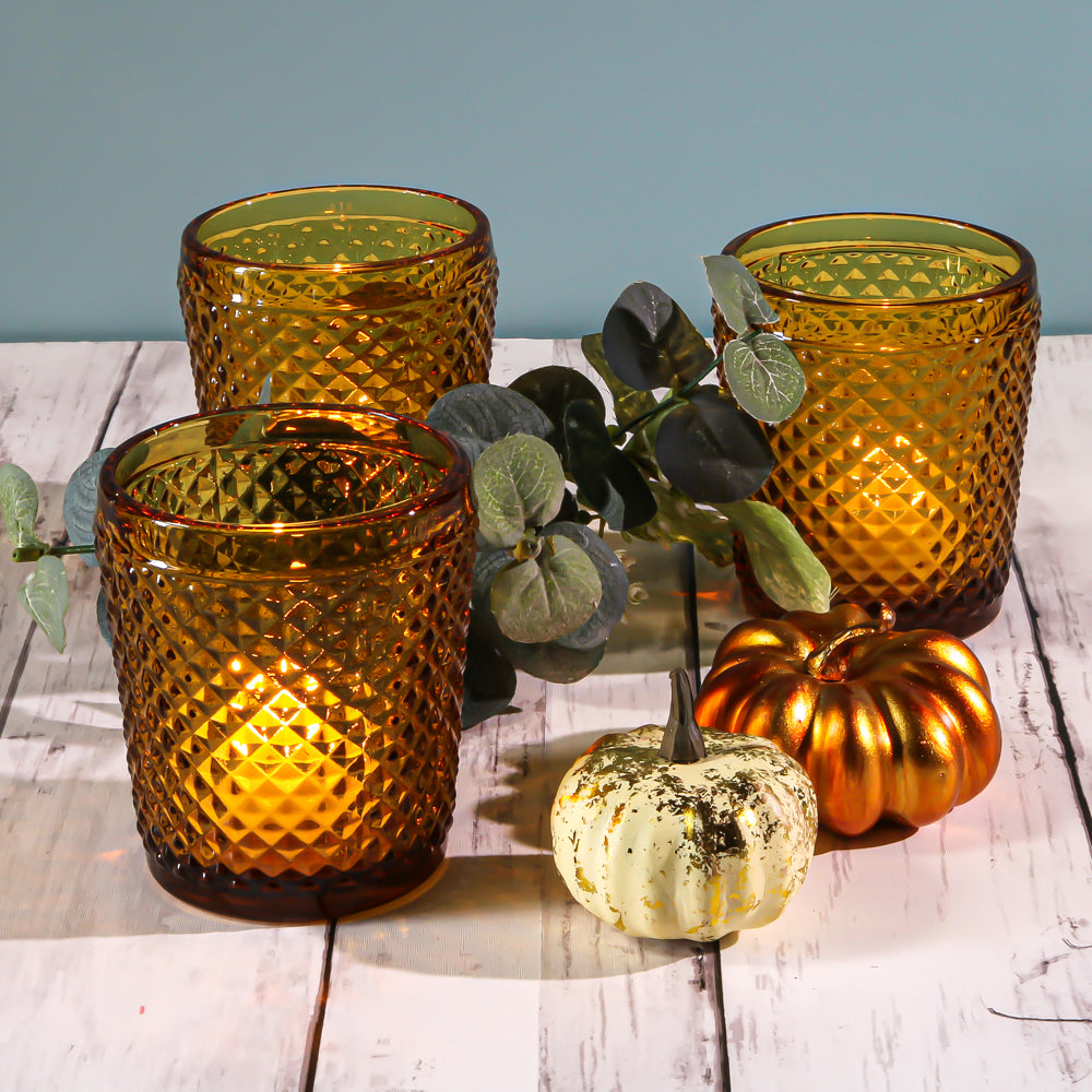 Richland Small Mercury Hanging Mason Jar with Handle - Metallic Gold Set of 6 by Quick Candles