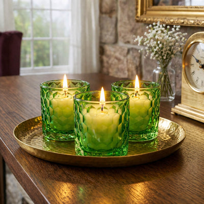 Richland Green Chunky Honeycomb Glass Votive & Tealight Holder Set of 12 - thumbnail number 10