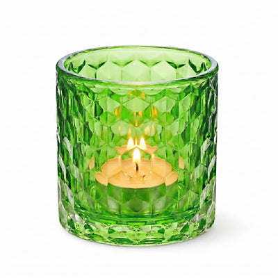 Richland Green Chunky Honeycomb Glass Votive & Tealight Holder Set of 12 - thumbnail number 3