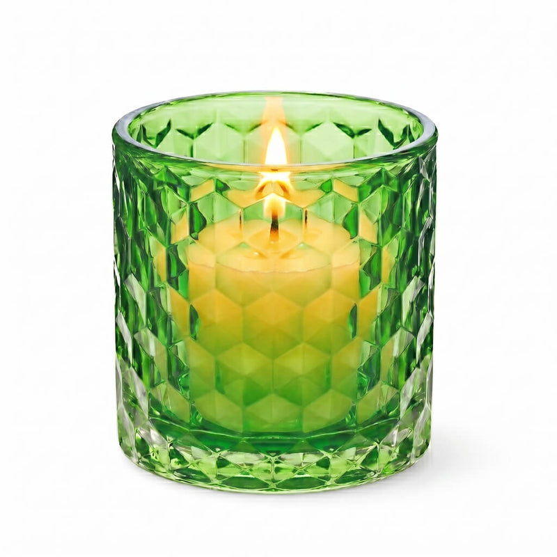 Richland Green Chunky Honeycomb Glass Votive & Tealight Holder Set of 12 - thumbnail number 5