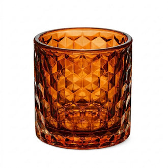 Richland Amber Chunky Honeycomb Glass Votive & Tealight Holder Set of 48
