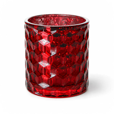 Richland Votive Holder Honeycomb Red Mercury Set of 6
