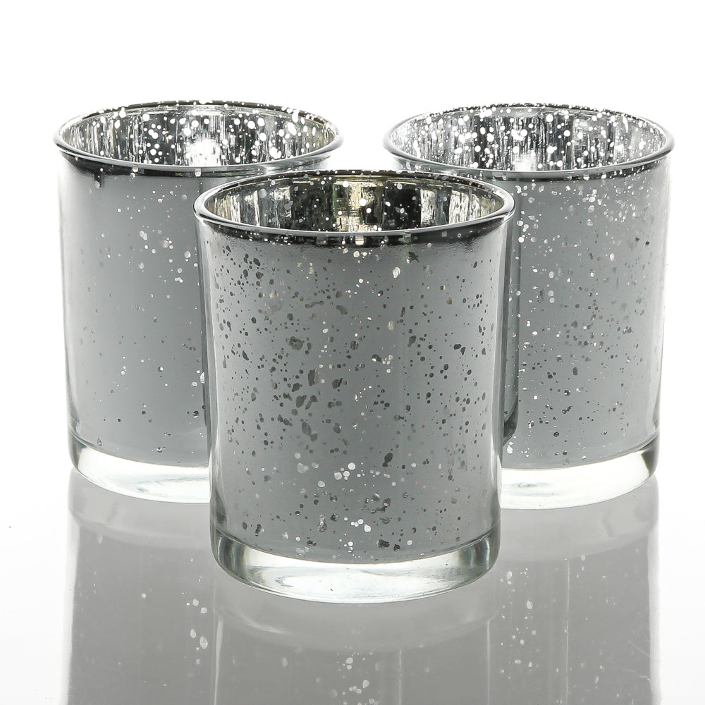 Silver Mercury Glass Votives