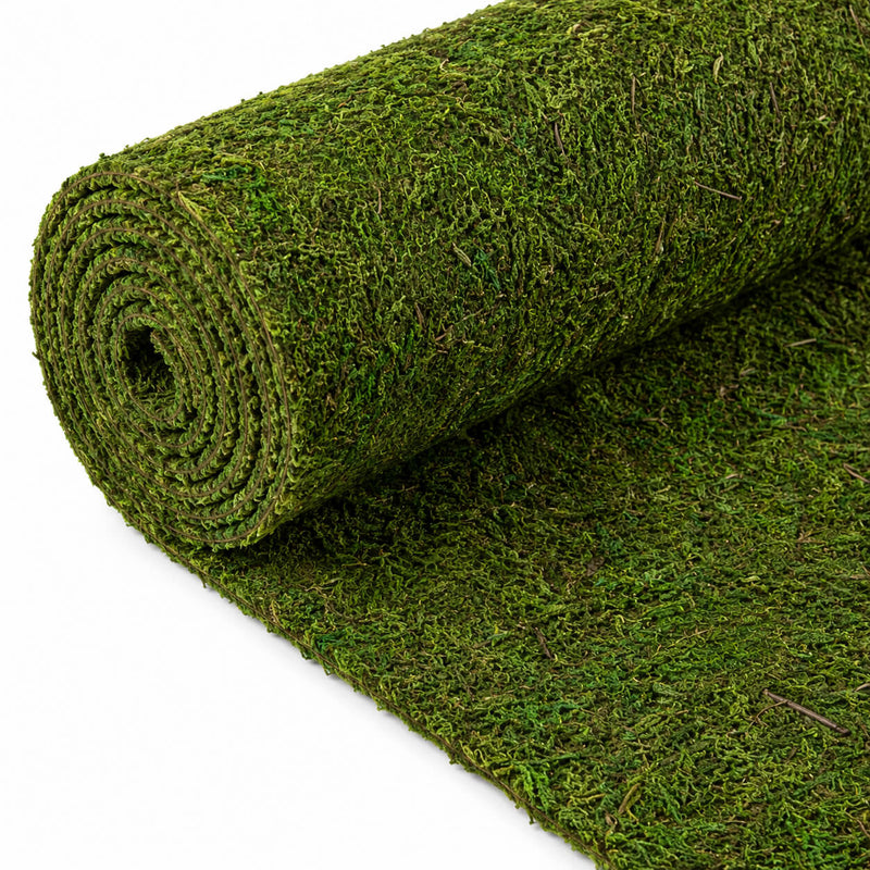 Preserved natural moss roll sheeting on a white surface - thumbnail number 3