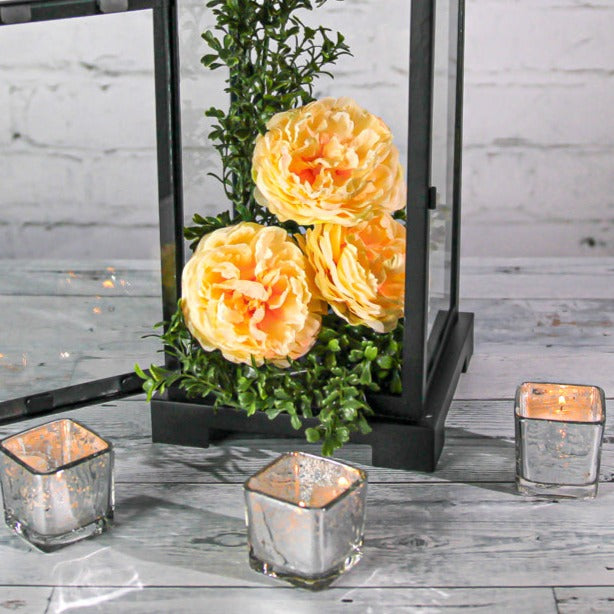 Richland Silver Mercury Square Votive Holder Set of 12