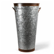 Two tone 18 inch french flower market bucket with handles on a white background - thumbnail number 1