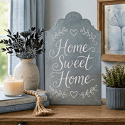 Elegant Standing Metal Placard Sign 9" x 14" Zinc - thumbnail number 5