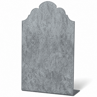 Elegant Standing Metal Placard Sign 9" x 14" Zinc