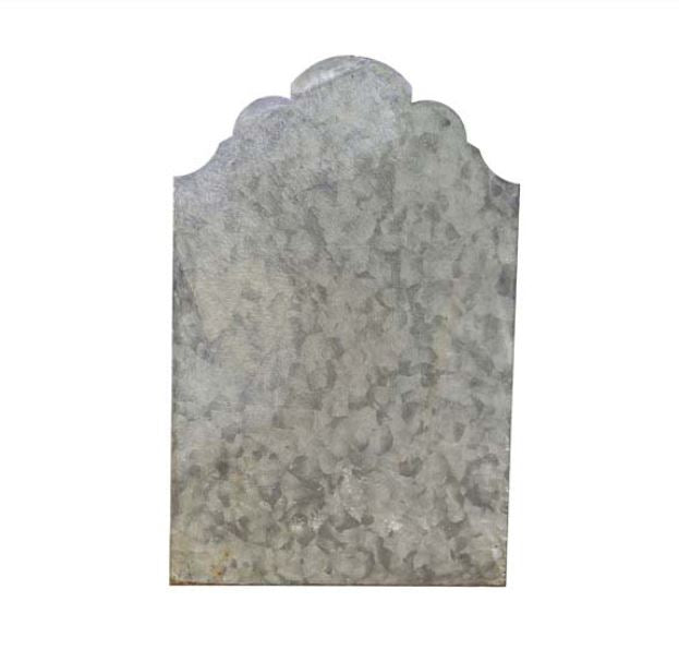 Elegant Standing Metal Placard Sign 9" x 14" Zinc