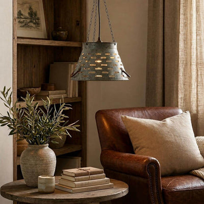 Tuscan 11" Olive Tub Zinc Lampshade - thumbnail number 7