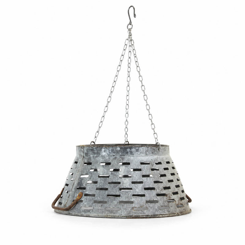 Tuscan 11" Olive Tub Zinc Lampshade - thumbnail number 1