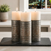 Zinc Cylinder Vase & Pillar Candle Holder 6" - thumbnail number 9