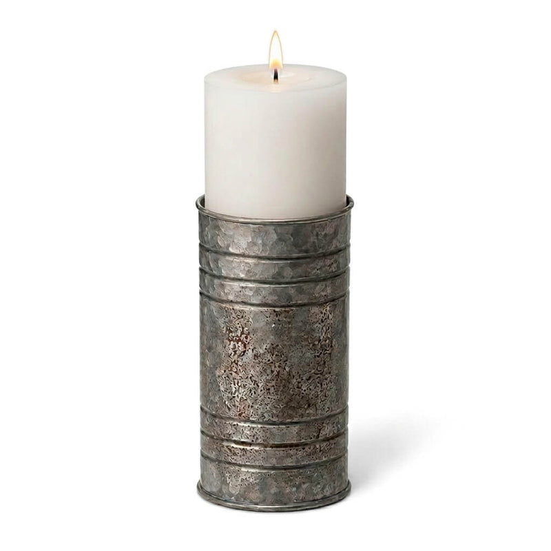 Zinc Cylinder Vase & Pillar Candle Holder 6" - thumbnail number 3