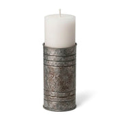 Zinc Cylinder Vase & Pillar Candle Holder 6" - thumbnail number 2