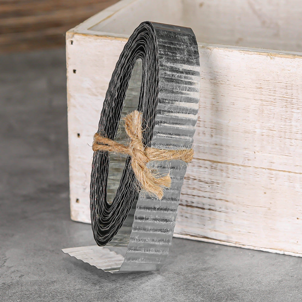 Corrugated Tin Metal Ribbon 1in x 15ft - Quick Candles