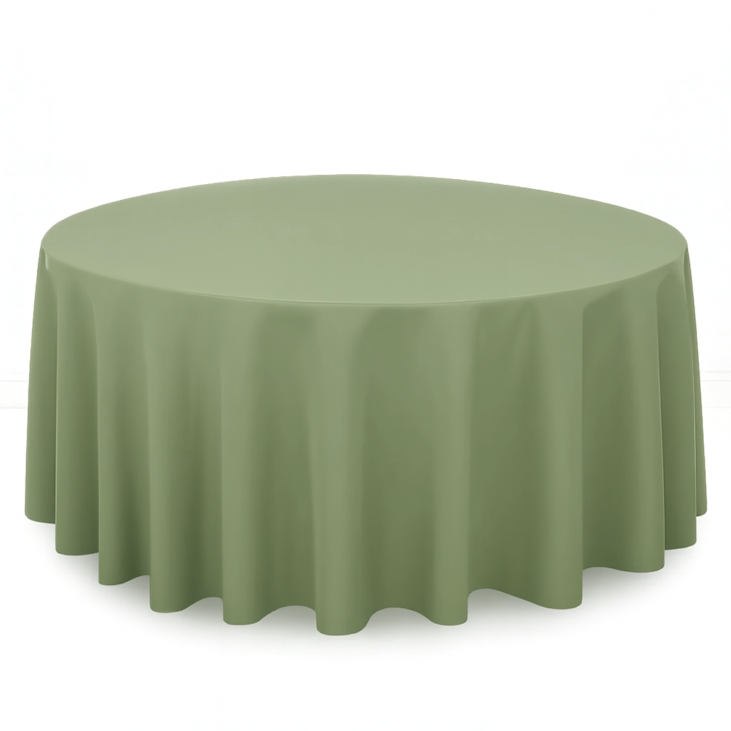 Premium Polyester Round Tablecloth 120" - 220GSM - By TCF Linen