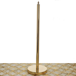 Set of 3 Metal Chandelier Lamp Stand Poles with Base – Gold Decorative Lamp Accessories