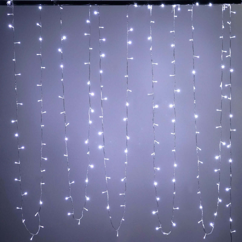 String of white LED fairy lights hanging vertically.  - thumbnail number 1