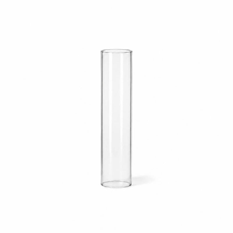 Glass Chimney Candle Shade 2.5" x 12" empty cylinder open at both ends on a white backdrop - thumbnail number 1
