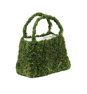 Natural Preserved Moss Purse Planter 8" - thumbnail number 2