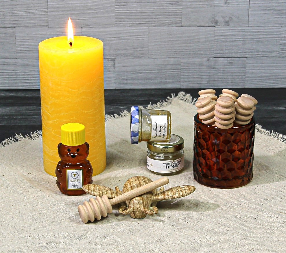 Richland Amber Chunky Honeycomb Glass Votive & Tealight Holder Set of 12