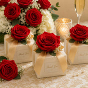 Preserved red rose on gift boxes with "Thank You" tags - thumbnail number 4