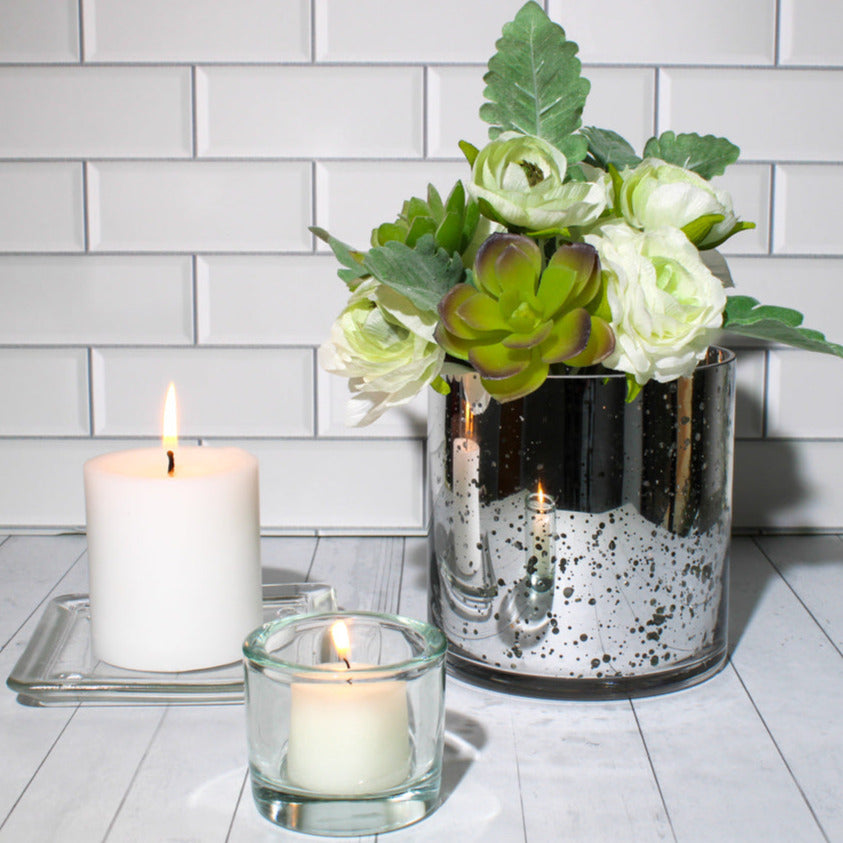 Richland Pillar Candles 3"x3" White Set of 48