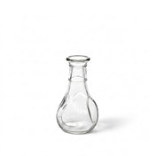 A 3.5" pinched bud vase made of clear glass on a white background - thumbnail number 1