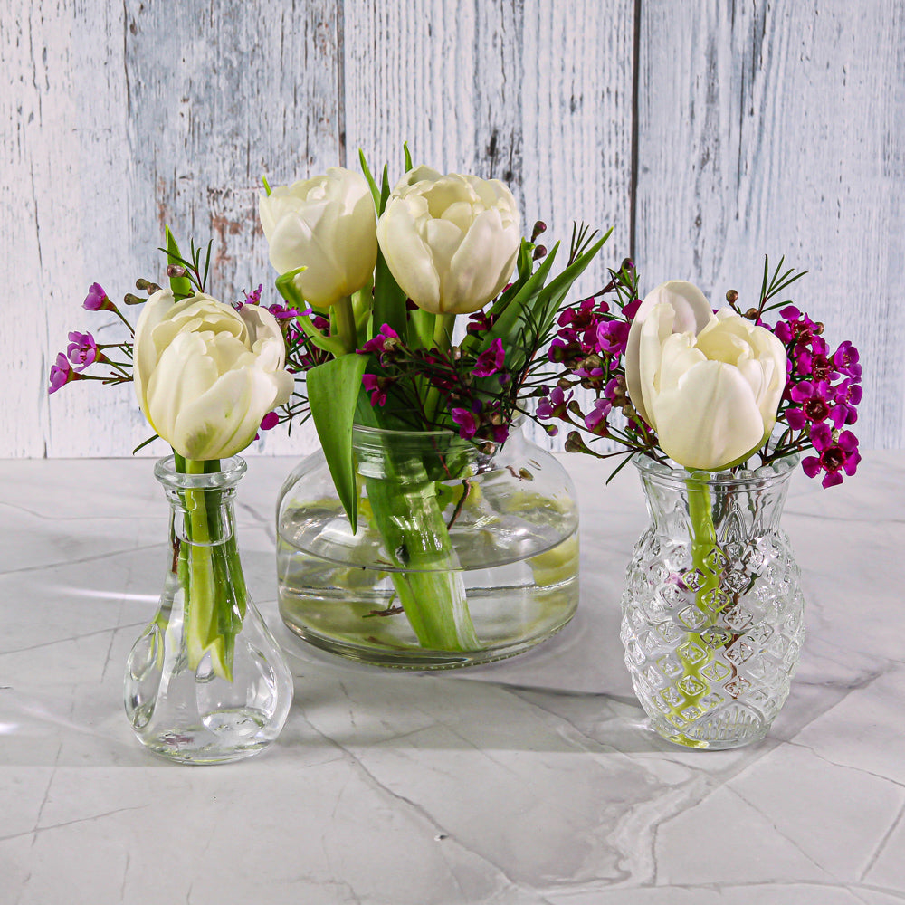 Glass Bud Vase Arrangements