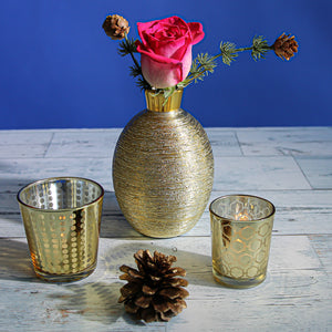 Richland Elegant Vase 6" Gold Ceramic