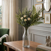 8" Milk Bottle Vase with greenery and roses on a wooden table - thumbnail number 6