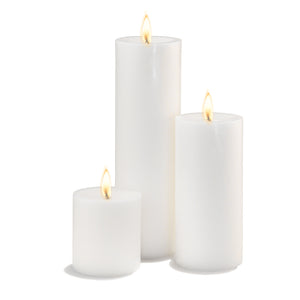 Richland Pillar Candles 3"x3", 3"x6" & 3"x9" White