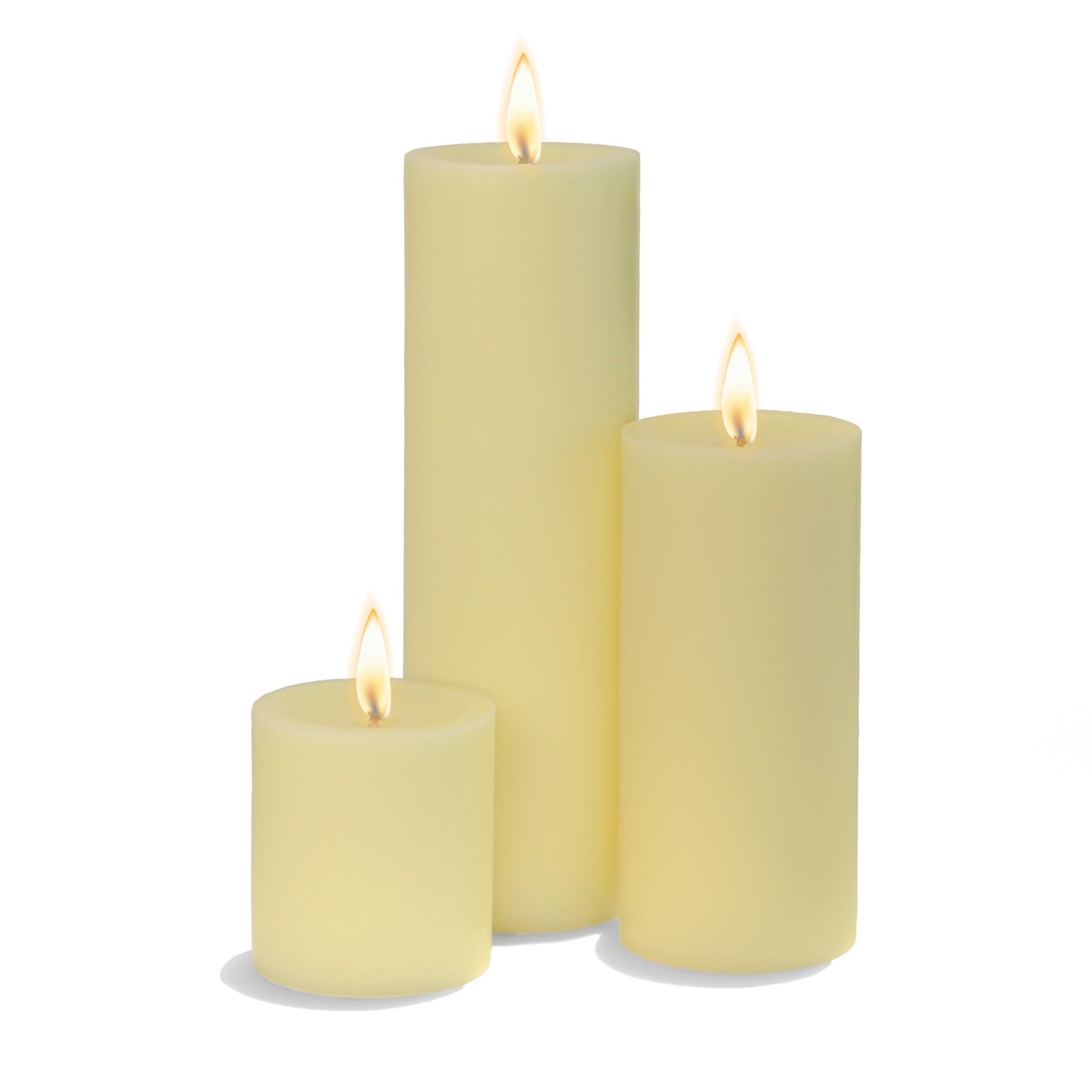 Richland Pillar Candles 3"x3", 3"x6" & 3"x9" Ivory