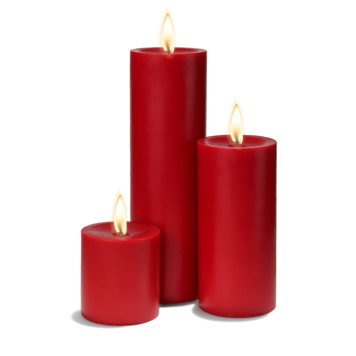 Richland Pillar Candles 3"x3", 3"x6" & 3"x9" Red