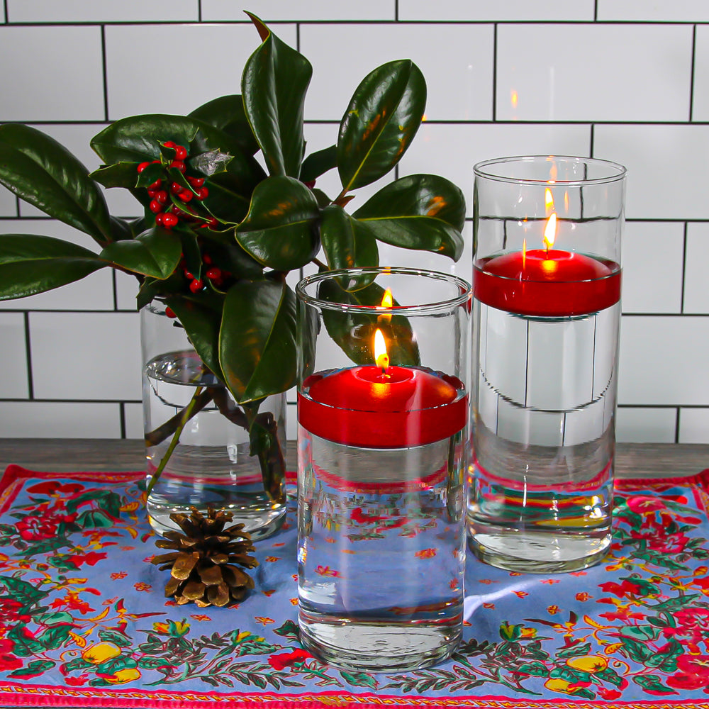 richland floating candles 3 red set of 72