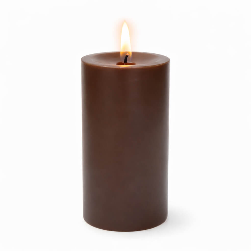 Richland Pillar Candle 3"x6" Brown