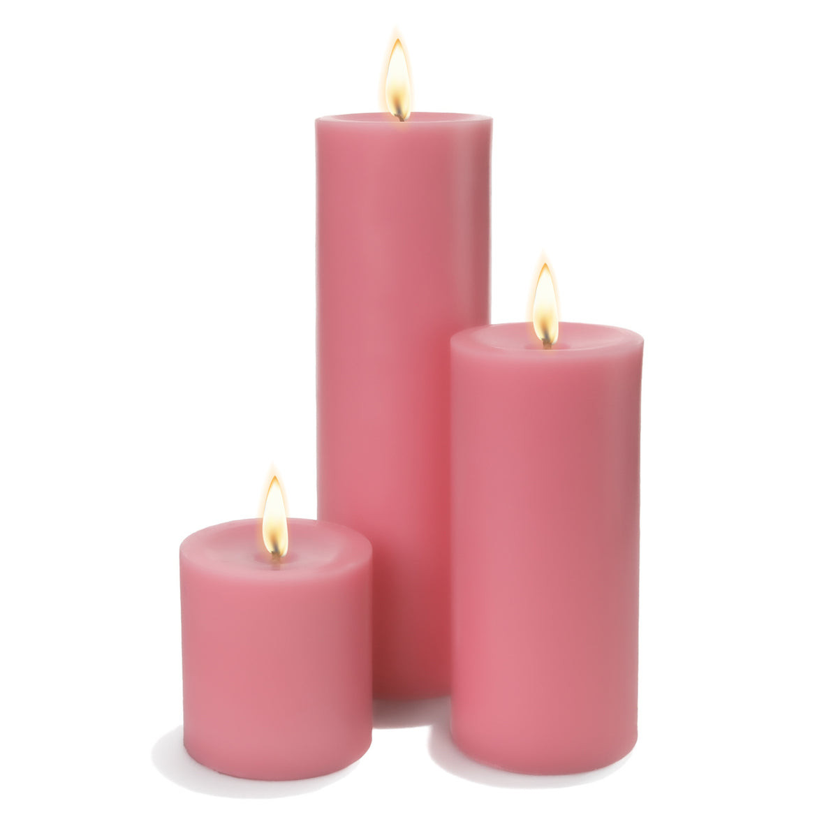 Richland Pillar Candles 3"x3", 3"x6" & 3"x9" Pink